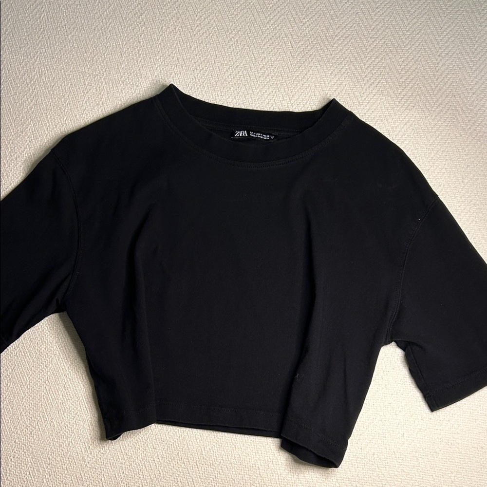 Zara Classic Black Crop Top